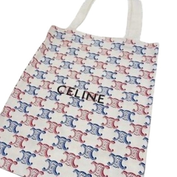 CELINE Novelty Tote Bag Triomphe - Navy White Red - Limited Edition - Picture 1 of 6